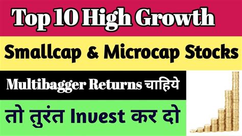 Best High Growth Smallcap Microcap Stocks To Buy Best Portfolio