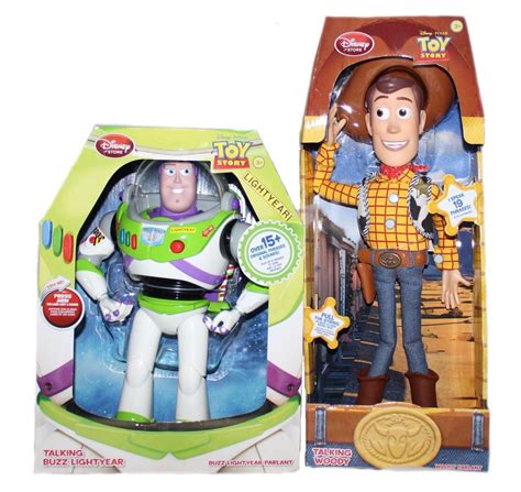 Toy Story Buzz Lightyear And Sheriff Woody Talking Figures Disney Store