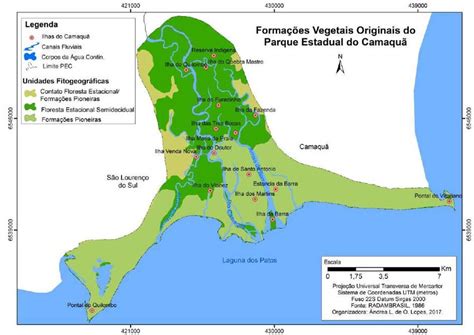 Mapa Das Forma Es Vegetais Originais Do Parque Estadual Do Camaqu