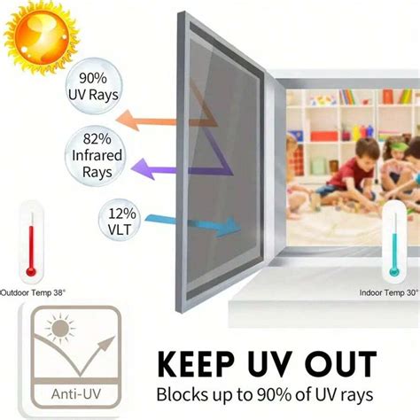 1 pieza Película reflectante para ventana de vidrio unidireccional con