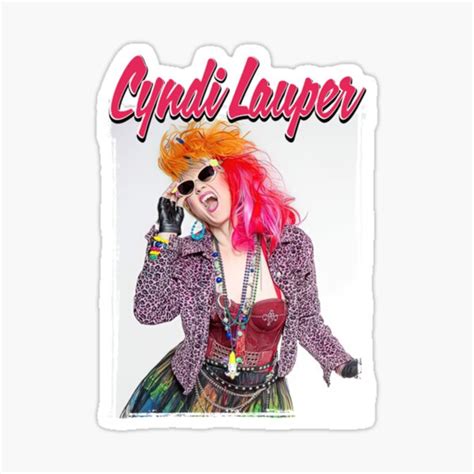 Copy Of Cindy Lauper Sticker For Sale By Amelabegic Redbubble