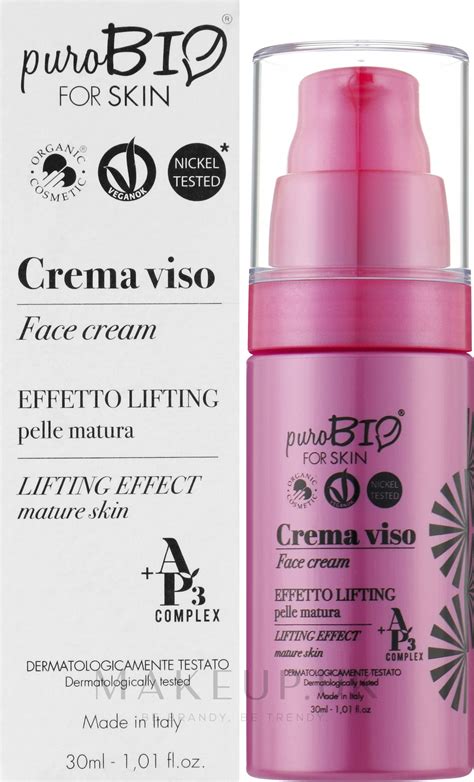 Lifting Cream For Mature Skin PuroBio Cosmetics Face Cream Lifting