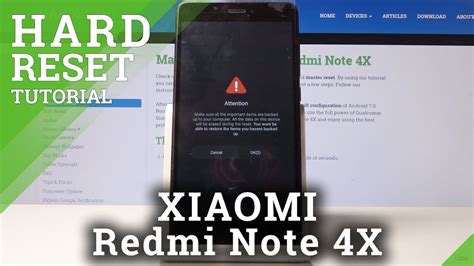 HARD RESET XIAOMI Redmi Note 4X Erase All Content Settings YouTube