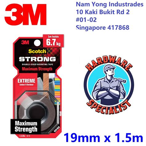 3m Scotch 414h S19 Extremely Strong Double Sided Mounting Tape Lazada