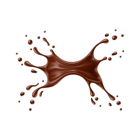 Realistic chocolate milk splash wave with drops 46914457 Vector Art at ...