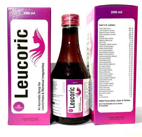 Ml Ayurvedic Leucorrhoea Syrup For Healthy Menstrual Cycle At Rs