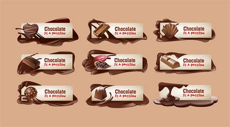 Set Of Vector Chocolate Banners Download Free Vectors Clipart