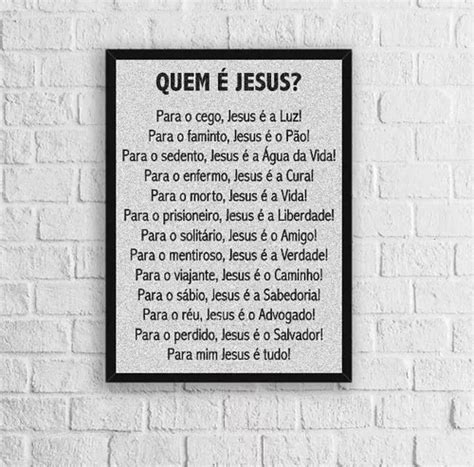 Quadro Jesus 24x18cm Vidro Moldura Preta MercadoLivre