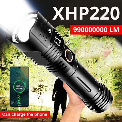 9900000000LM XHP360 Super XHP220 Powerful Led Flashlight High Power