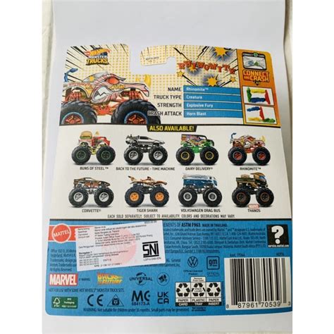 Jual HOTWHEELS HOT WHEELS MONSTER TRUCKS TRUCK RHINOMITE DINOSAURUS DINO TERBARU Shopee Indonesia