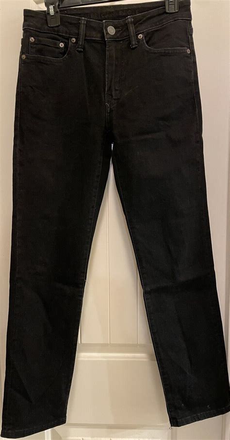 American Eagle Mens Black Slim Fit Straight Airflex Denim Jeans Size