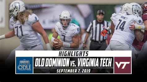 Old Dominion Vs Virginia Tech Football Highlights Stadium