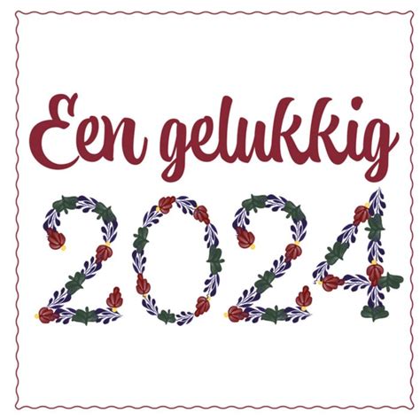 Boerenbont Kerstkaart Een Gelukkig 2024 Greetz