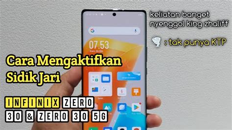 Cara Mengaktifkan Sidik Jari Hp Infinix Zero 30 Dan Zero 30 5G YouTube