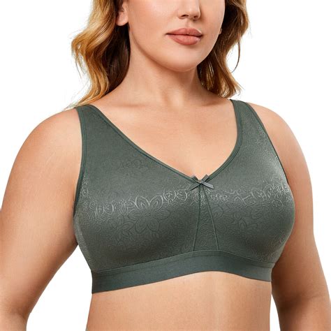 Aisilin Women S Wireless Cotton Unlined Full Coverage Support Plus Size Bra Ebay