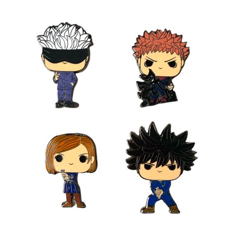 Jujutsu Kaisen Enamel Pin Set 4 Pack Funjkpn0001 Ozzie Collectables