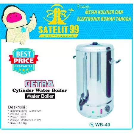 Jual Cylinder Water Boiler Getra Wb L Shopee Indonesia