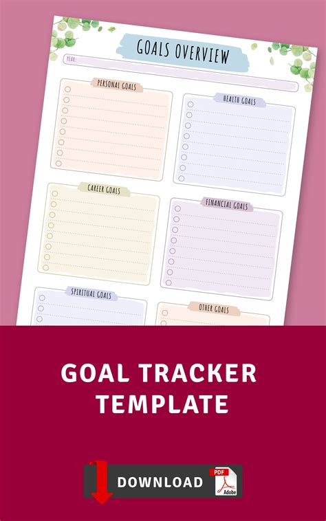 Goal Tracker Template Can Help You Focus And Stay On Top Of Things Or