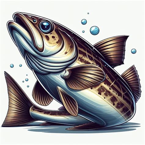 Premium Vector Cute Cod Fish Vector Cartoon Illustration