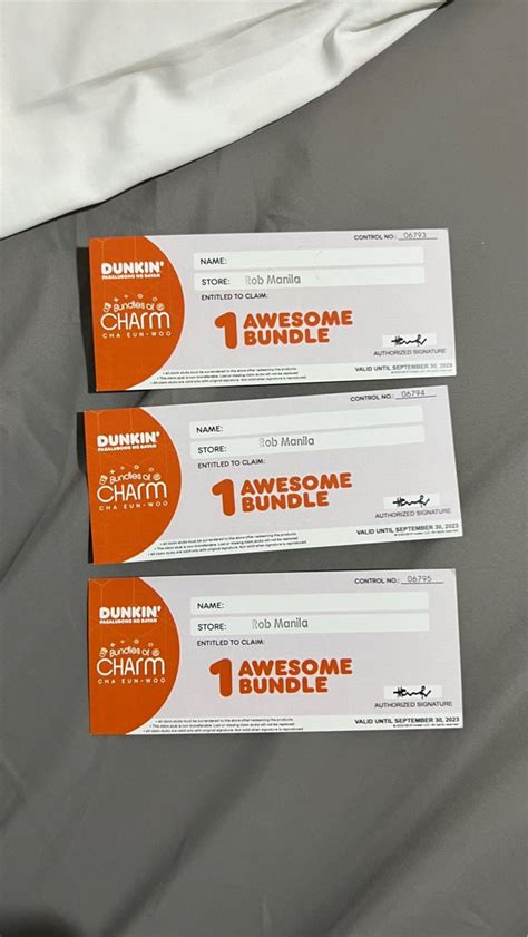 Dunkin Donuts Awesome Bundle Sets Voucher Tickets Vouchers Store