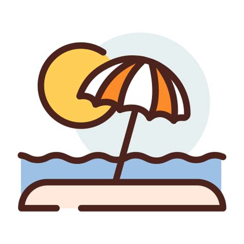 Beach Vacation Darius Dan Lineal Color Icon