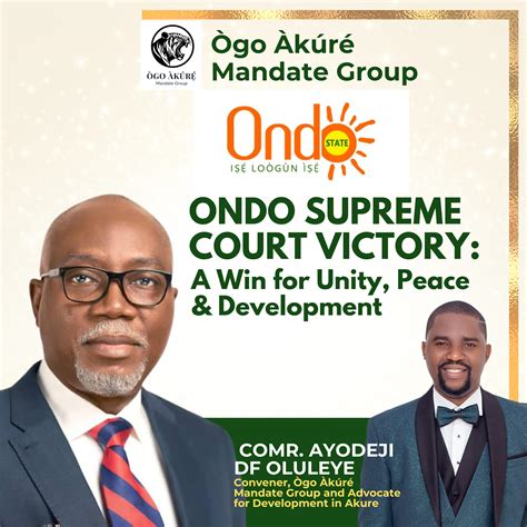 Ògo Àkúré Mandate Group lauds Aiyedatiwa’s victory, tasks APC