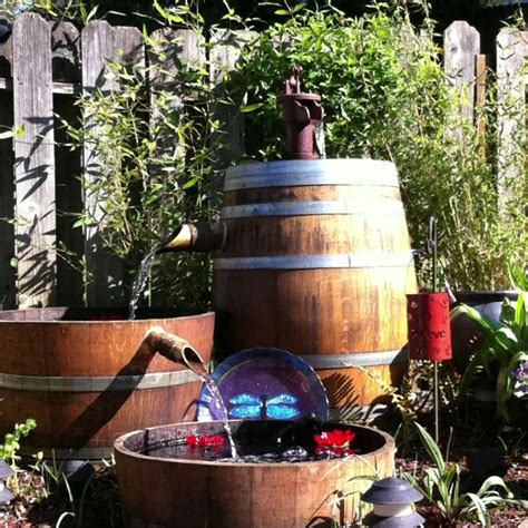 Wine Barrel Fountain Dream Backyard Barrel Fountain Pond Waterfall