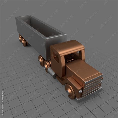 Metal toy truck Stock 3D asset | Adobe Stock