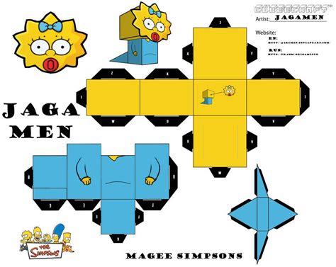 Magee Simpsons Cubeecraft by JagaMen | Paper toys, Paper dolls, Paper ...