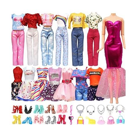 Lot De V Tements Et Accessoires Compatible Avec Barbie Poup E Ma