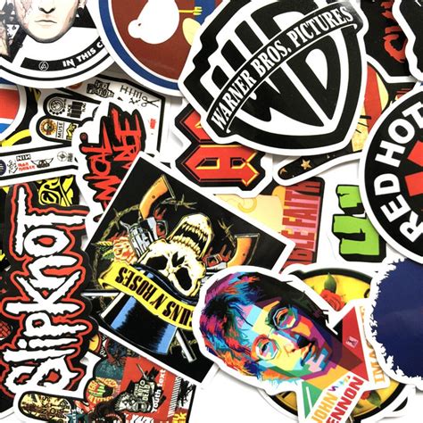 50 Pcs Pack Music Punk Rock Retro Band Stickers Graffiti Etsy