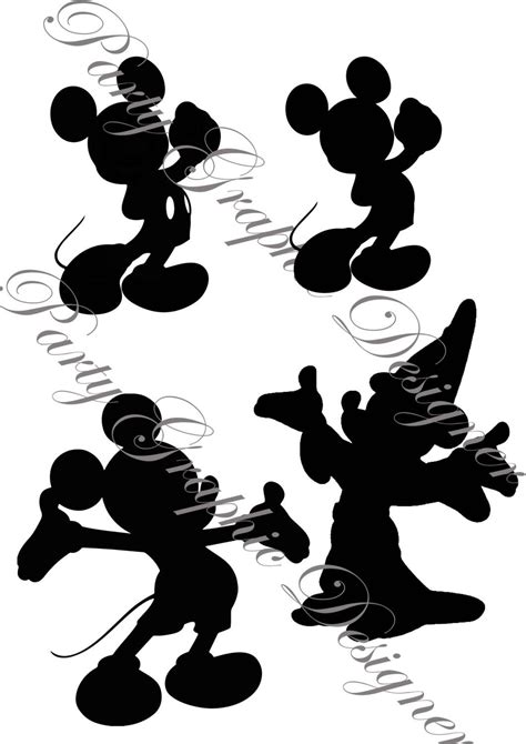 Mickey Mouse Disney Silhouette | Disney silhouette, Mickey mouse ...