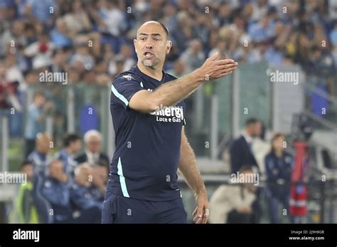 Igor Tudor Head Coach Of Hellas Verona FC Gestures During SS Lazio Vs