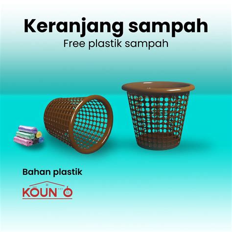 Jual Tong Sampah Aesthetic Tempat Sampah Besar Keranjang Sampah Plastik