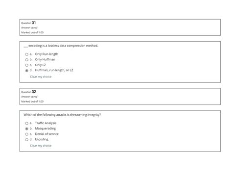 Quiz Spring Page Of Answer Saved Marked Out Of