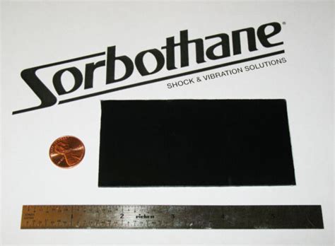 SORBOTHANE SHEET 2x4x0.04in (50x100x1mm) VIBRATION ISOLATION RUBBER PAD ...