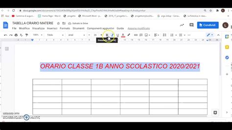 Come Realizzare Una Tabella Con Documenti Google Prima Parte YouTube