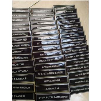 Jual Name Tag Nama Dada Papan Nama Akrilik Custom Satuan Proses Cepat