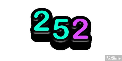 252 Number Animated  Logo Designs