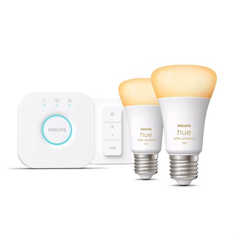 Hue Starter Kit Dimmer Switch 2 E27 Led Bulbs White Ambiance Hue