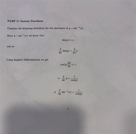 Solved PART Chur Functions Coulder The Following Derivation Chegg