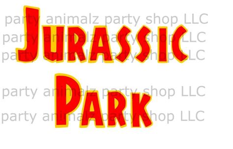 Printable Jurassic Park Gate Entrance Lettersbanner Instant Etsy Jurassic Park Gate