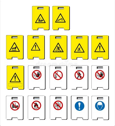 Hazard signs set stock vector. Illustration of danger - 13242890