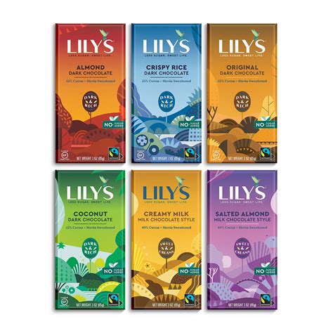 Buy Lily'sChocolate Variety 6 Pack | Made with Stevia, No Added Sugar, Low- Carb, Keto Friendly ...