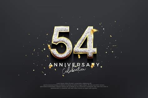 Design Simple Et élégant Célébration Du 54e Anniversaire Avec Des