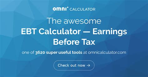 Ebt Calculator Earnings Before Tax