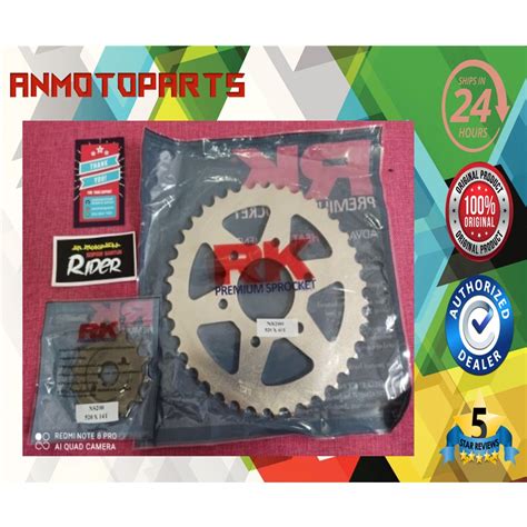 100 Original Modenas Bajaj Pulsar Ns200 Rs200 Rk Front And Rear Sprocket Set No Chain Shopee