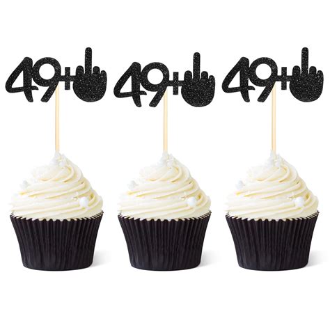 Buy 24 Pieces 49 1 Cupcake Toppers Funny 50th Birthday Cupcake Picks