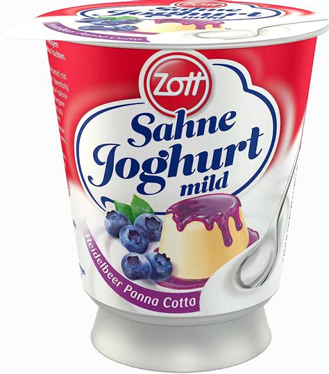 Zott Sahnejoghurt Heidelbeer Panna Cotta 150 G Amazon De