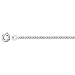 Chaîne en argent rhodié maille serrée largeur 1 8mm et longueur 50cm